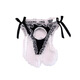 Underwear lace men's underwear with jj hole no need to take off back opening bow thong black jj hole style