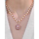 QUAMER Gold Store Flower Natural Freshwater Pearl Necklace Women's Simple Versatile Zircon Clavicle Chain New Chinese Style Purple Transfer Bead Freshwater Pearl Necklace