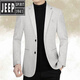 JEEP SPIRIT men's autumn and winter suits middle-aged men's slim casual woolen woolen small suit dad jacket white 2201 M 170100-115Jin Jin equals 0.5 kg