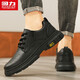 Warrior Business Retro Casual Work Shoes Мужчины кружевные кожаные туфли мужчины 1632 черные 43