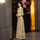 Zhiji xiUhe Hochzeitsbraut Hochzeitskleid 2025 Neue Champagner Farbe Neues chinesisches Hochzeitskleid Toast Drache und Phoenix Kleid Hochzeitskleid Hf008 m