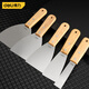 Deli wooden handle stainless steel putty knife putty knife putty knife dust shovel cleaning scraper wall scraper scraper knife