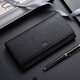 Satchi portefeuille de portefeuille en cuir long de la marque Business Business Business Business Coin Sac de carte de porte-monnaie intégrée Modèle masculin noir - Boîte officielle authentique / cadeau / SF Express Livraison