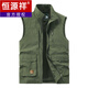 
Hengyuanxiang vest men's new 2023 spring and autumn summer thin large size multi-pocket vest outdoor work vest quick-drying horse clip men 677 blue 5XL