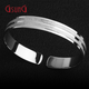 GsunG platinum PT950 men's nail sand bracelet solid double nail sand C-shaped women's bracelet glossy atmosphere simple style customized products contact customer service