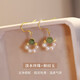 JALLOO Freshwater Pearl Earrings Women's Hotan Jade Earrings Light Luxury Niche High-end Earrings Birthday Gift for Girlfriend Freshwater Pearl Hotan Jade Earrings (Certificate)