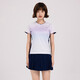 Kawasaki Kawasaki Badminton Uniforme for Women Professional Sports Short à manches rond T-shirt à séchage rapide B2977 Micro-graphe Purple L