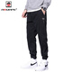 AEMAPE Jeans Men's Men's Deventy Ties Loose Pants Pelled Pelled Men's 2025 Spring and Summer Nuevo estilo más Pantalones Casales de Vellena Men 9859 Negro Plus Fleece l