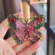 QUAMER Heavy Industry Crystal Big Butterfly Brooch Fashion Animal Insect Women's Brooch Second-hand High XZ0495-1