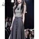 
Fengdie'er dress summer women's clothing 2025 new Korean style style dressing, a complete set of salt-like light and mature slim 6296 top + skirt M