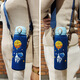 Bolikin national trend embroidered thermos cup cover universal zodiac water cup cover protective cover crossbody strap shoulder strap portable cup cover 350ml 500ml anti-scalding embroidered Galaxy Traveler 480-500ml