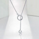 ZLF (ZLF) PT950 platinum necklace for women, interlocking chain Y-shaped chain because of love 42cm + tail chain 3cm - 3.34g