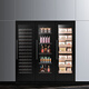 Faseeny ultra-thin fully embedded wine cabinet constant temperature wine cabinet embedded beverage tea cabinet home decoration supporting wine storage cabinet refrigerated fresh cabinet beer cabinet constant temperature and humidity cigar cabinet glass door/dual zone wine cabinet 100 bottles