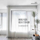 Zhishang vertical curtains, vertical blinds, office bedroom, living room, study, balcony partition curtains, blackout curtains, electric curtains, Nizi pattern-04381 (including manual track)