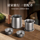 TILIVING (Titanium Liwei) pure titanium teapot portable lifting kettle outdoor travel tea set set around the stove teapot kettle 1.5L Tai'an pot + portable tea set