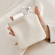 Portable storage bag lipstick red packet data cable storage bag cosmetic bag portable automatic sealing shrapnel bag wallet waterproof PU shrapnel storage-large white