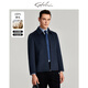 Sachi Satchi Men's Clothing 2023 Autumn New Style Business Wool Wool Warm Jacket Single Gen Men Blue M (48)