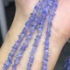 Library selected natural tanzanite amorphous raw stone gravel DIY with beads semi-finished necklace bracelet imported from India 3-5mm 1 piece 40cm