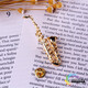 QUAMER Gold Store Mini Saxophone Trumpet Trombone Tuba Flute Bassoon Brooch Western Instrument Model Saxophone Brooch