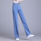 Qingqing Hua Tiansi-Denim-Hose für Frauen im Sommer Dünn 2025 Neue Frühlings- und Sommer-Herstellung lässige Hosen Eisseide Schlampe gerade Hosen 6628 Hellblau 3xl /31 (135-145jin [Jin gleich 0,5 kg]))