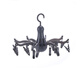 He Jiacheng's new creative octopus clothes hanger multi-functional folding multi-clip clothes drying hanger hanging windproof and non-slip drying clothes hanger cold gray