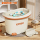Rikang bathtub, baby bathtub, larger bathtub, newborn swimming bucket, free bath stool beige X1002-2