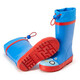 Lemonkid Kindergummi-Regenstiefel hohe Röhrchen Girl Boy Waterd nicht rutschfeste Regenstiefel Student Blue Roboter 35 Größe