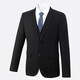 Yhv suit suit men's slim fit youth interview suit business formal wear solid color college student best man wedding adult ceremony 1611 black two buckle XL (175) recommended 120-135Jin Jin equals 0.5 kg