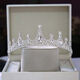 Crown tiara 18 adult gift internet celebrity birthday fairy princess crystal crown bridal tiara high-end new style SN4559 26 styles - silver simple decoration