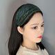 Qindu's headband that covers white hair, versatile for women when going out, toothed, non-slip, wide-brimmed hairpin, ultra-wide headband, internet celebrity hairband, type B, black