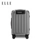 ELLE22英寸石墨灰行李箱拉链万向轮旅行箱时尚拉杆箱
