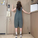 
Qipai Girls Suit Summer Thin 2024 New Fashionable Girls Summer Suit Children's Summer Overalls Summer Shorts Overalls 160 (suitable for height 150CM)