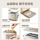 JCZS German quality toaster fully automatic home breakfast machine heating sandwich small stainless steel beige upgraded with grill