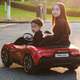 Cute Smiling Gull Maserati children's electric car two-seater four-wheel baby with remote control toy car can sit adults and children sports car 12V red music Bluetooth self-driving remote control foam wheel