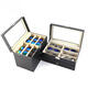 
Large leather sunroof multi-grid glasses storage box three-layer 18-grid sunglasses display box glasses collected black single-layer 8-grid glasses box