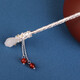 Jiangnan's first national style, magnolia flower, agate tassel, silver-plated hairpin, jade Hanfu headdress, ancient style coiled hairpin, step-shaking hairpin for women, hairpin