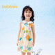 Vestido de niñas Balabala Ropa para niños para niños 2024 Falda sin mangas para niños de verano Pequeño impresión fresca 208224111012