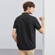 Qipai polo shirt men's short-sleeved thin business casual lapel polo shirt 5A antibacterial/2A anti-mite 1JT70130 Black L