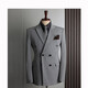 Walker Shop-Anzug Herrenfarben koreanischer Stil Slim Double Breasted Business Formal Wear Casual Bankett Bräutigam Hochzeitskleid Schwarz (Top + Weste + Hosen) XL /52