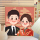 Chuangjingyi wählt hochwertige Hochzeitsgeschenke Custom Digital Oil Painting DIY Füllungsfarbe handbemalte Hochzeitsfotos Acryl qx11154 50*50c.m Dicke Massivholz Innenrahmen