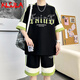 Klsjla Casual Suit Men's Summer Trendy Brand Ice Silk Sports Short à manches courtes Suit pour hommes Un ensemble avec de beaux adolescents DT681 Metter White Suit L 175 (environ 120-145 Jin [Jin est égal à 0,5 kg] peut être usé)