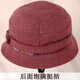 UKCF old lady hat summer thin middle-aged women's hat spring and autumn cloth hat mom basin hat elderly fisherman hat casual old man hat grandma sun hat leather red 55-58cm adjustable
