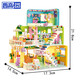 LEGO Building Compatible House 2025 Nuevo estilo ensamblado Villa Girl Princess Castle Castle Warm Regalo de juguete para niños Lindo Pet Cottage-Wangwang+Light [681 partículas]