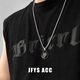Cute squatting little black cat titanium steel necklace men's ins niche design hip-hop couple versatile accessories pendant