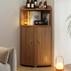 Cangle d'armoire de ranget de rangement nordique armoire de coin nordique chambre d'angle de coin rangement de coin armoire de rangement de rangement de rangement porte 12050cm-helen gris