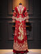 Gangdan Chinese wedding dress, Xiuhe suit bride, 2024 new wedding Chinese dress, small dragon and phoenix gown, large size wedding dress, Daiman, add diamonds, contact customer service for an additional 90 yuan XL 3
