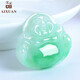 Aixuan trendy 18k gold inlaid ice jade Buddha pendant Jade Buddha smiling face big belly Maitreya Buddha jade pendant Yang green Buddha male