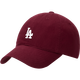 American Professional Baseball (MLB) flagship official website men's and women's hats spring and summer soft top sports baseball hat casual sun hat baseball cap birthday gift Los Angeles Dodgers/burgundy/77 One size F