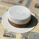 Albinele paille de paille femmes d'été rétro britannique plate top hat de style coréen hatte de plage de plage protection sol