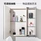 Conjunto de combinación de gabinete de baño de Toto LDSW753W Cerámica integrada de 75 cm Zhijie Cuenca Pequeña apartamento Tirando grifo (06-D) Gabinete de baño negro + grifo + gabinete de espejo de almacenamiento 75cm